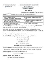 Đề khảo sát chất lượng Tiếng việt lớp 6 - Năm học 2014-2015 - Sở GD & ĐT Quảng Ngãi